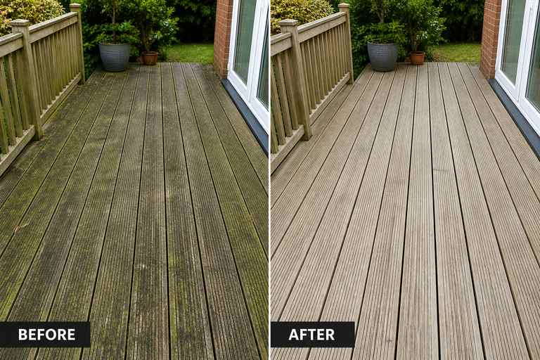 Decking cleaning service photo